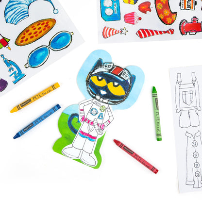 Papercraft Pete the Cat Coloring Activity Set - Loomini