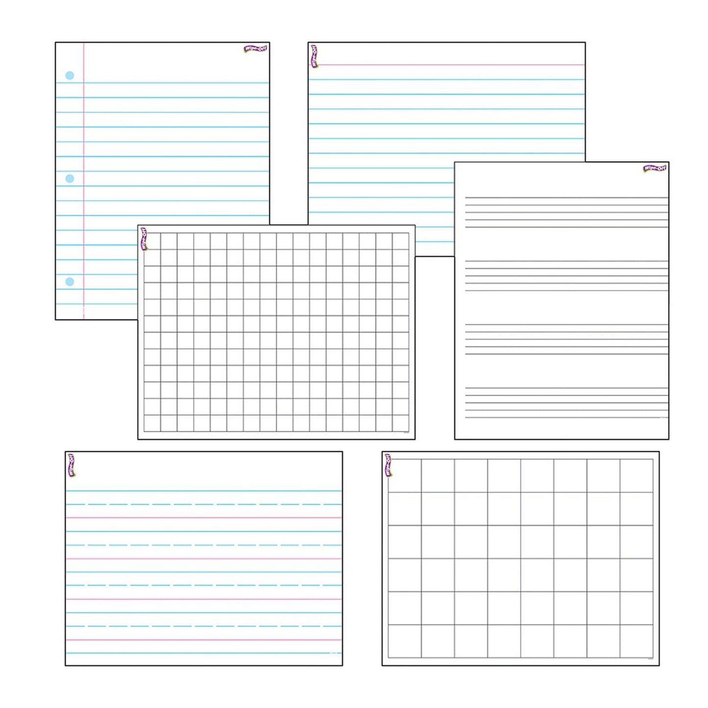 Papers & Grids Wipe-Off® Charts Combo Pack - Loomini