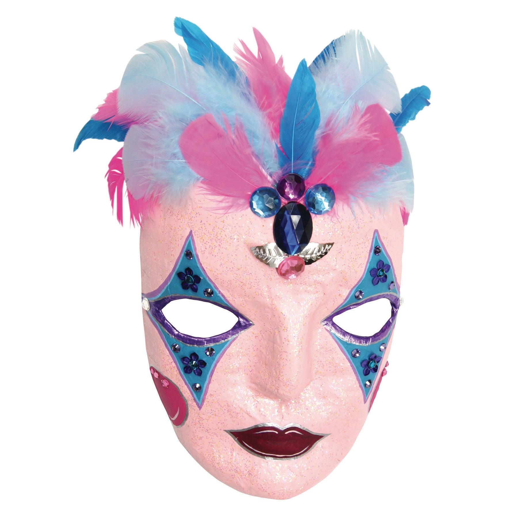 Papier Maché Mask, 8" x 5-1/4", Pack of 12 - Loomini