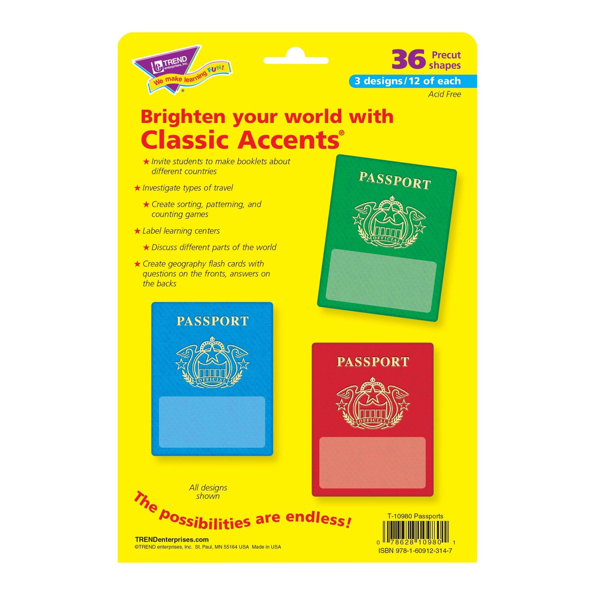 Passports Classic Accents® Variety Pack, 36 Per Pack, 3 Packs - Loomini