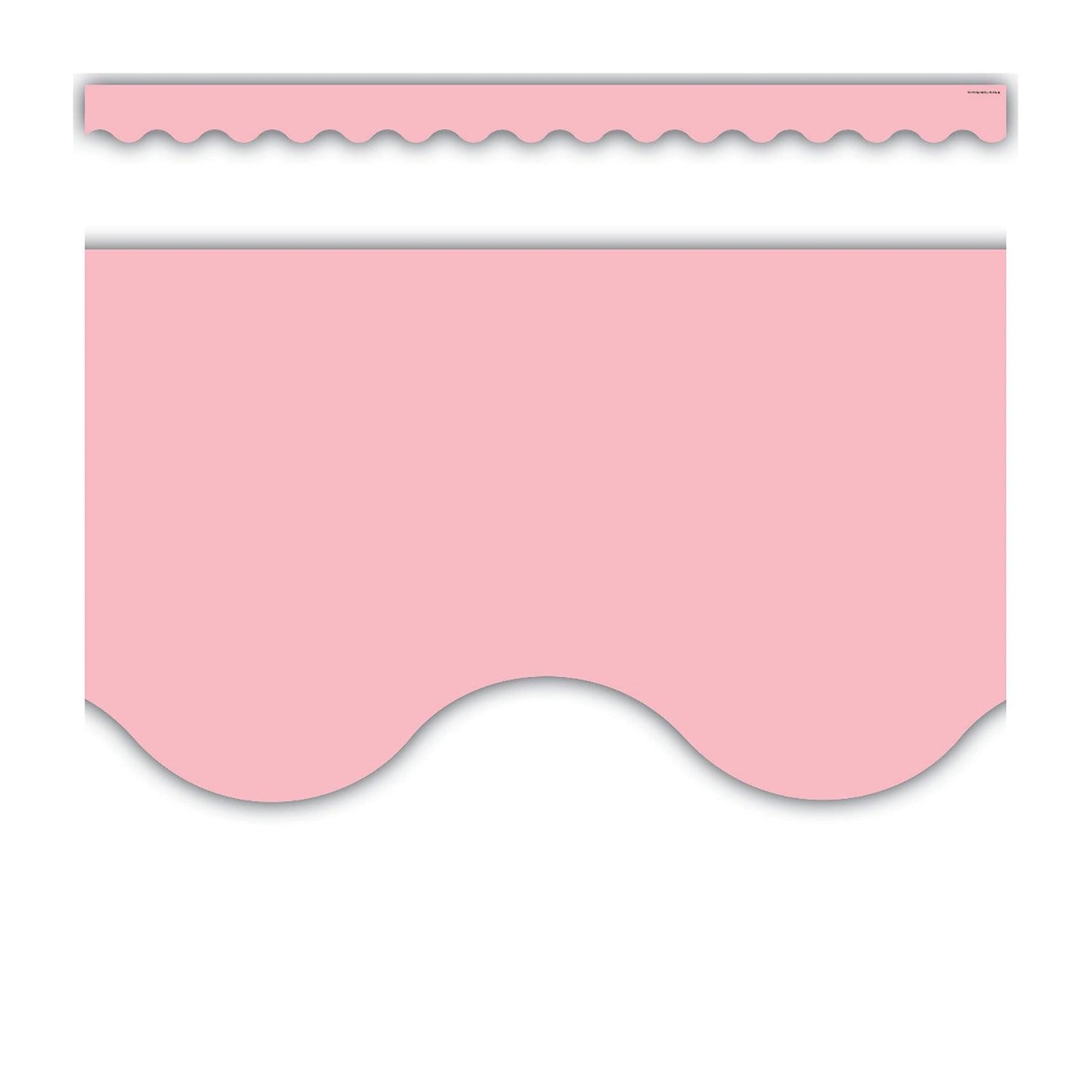 Pastel Pink Scalloped Border Trim, 35 Feet Per Pack, 6 Packs - Loomini