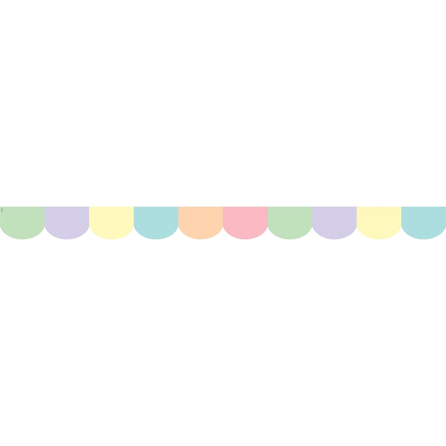 Pastel Pop Scalloped Border Trim, 35 Feet Per Pack, 6 Packs - Loomini