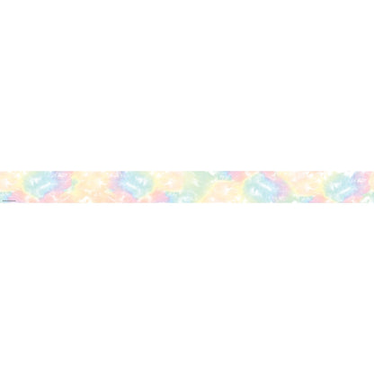 Pastel Pop Tie-Dye Straight Border Trim, 35 Feet Per Pack, 6 Packs - Loomini
