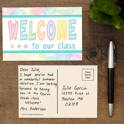 Pastel Pop Welcome Postcards, 30 Per Pack, 6 Packs - Loomini