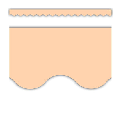 Peach Scalloped Border Trim, 35 Feet Per Pack, 6 Packs - Loomini