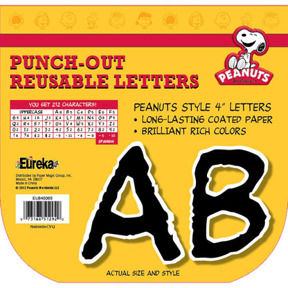 Peanuts® Black Deco 4" Letters, 212 Per Pack, 3 Packs - Loomini