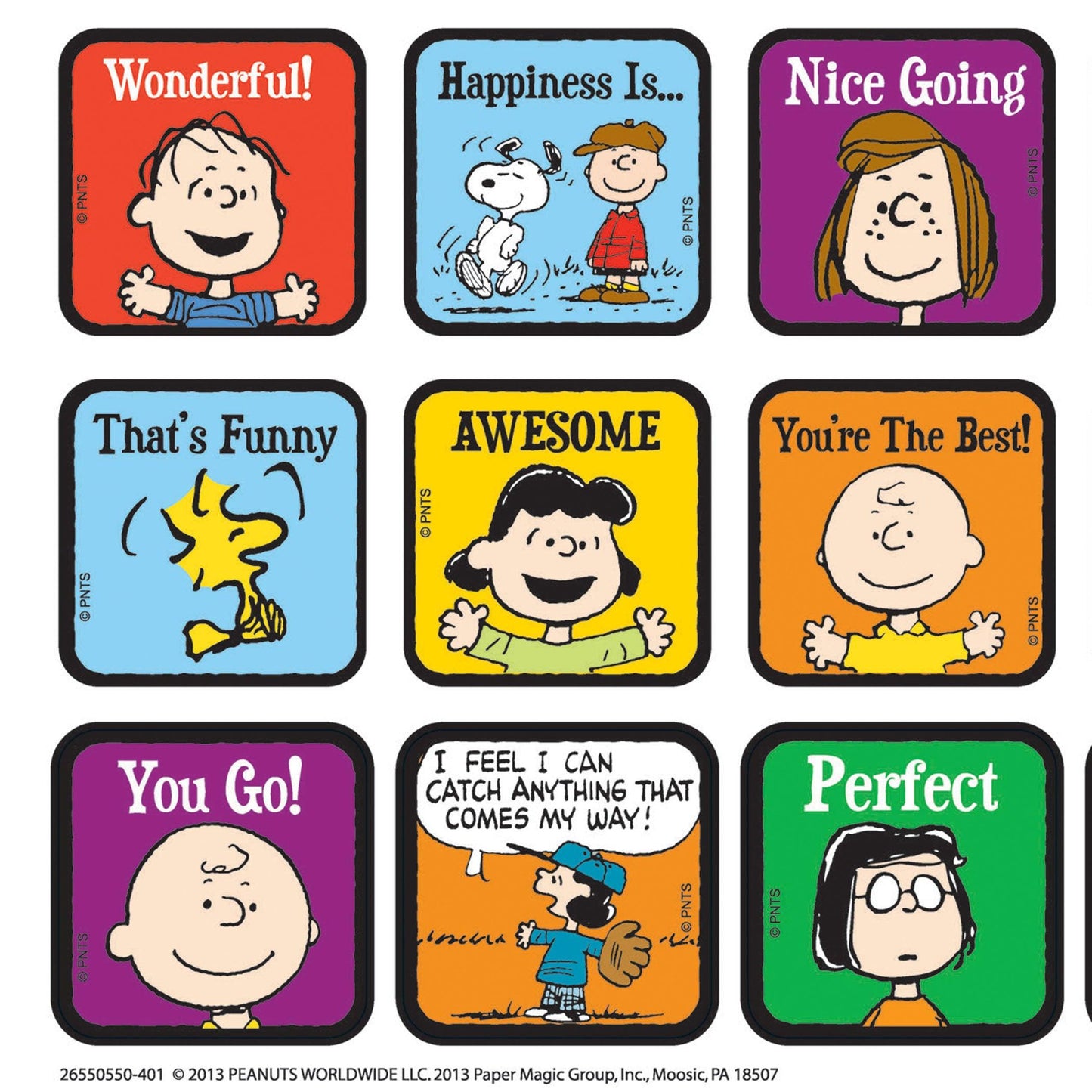 Peanuts® Motivational Theme Stickers, 120 Per Pack, 12 Packs - Loomini