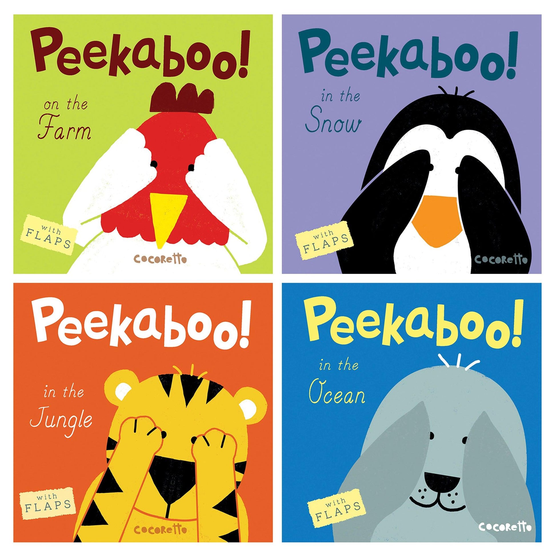 Peekaboo! Complete Set of 4 Board Books - Loomini