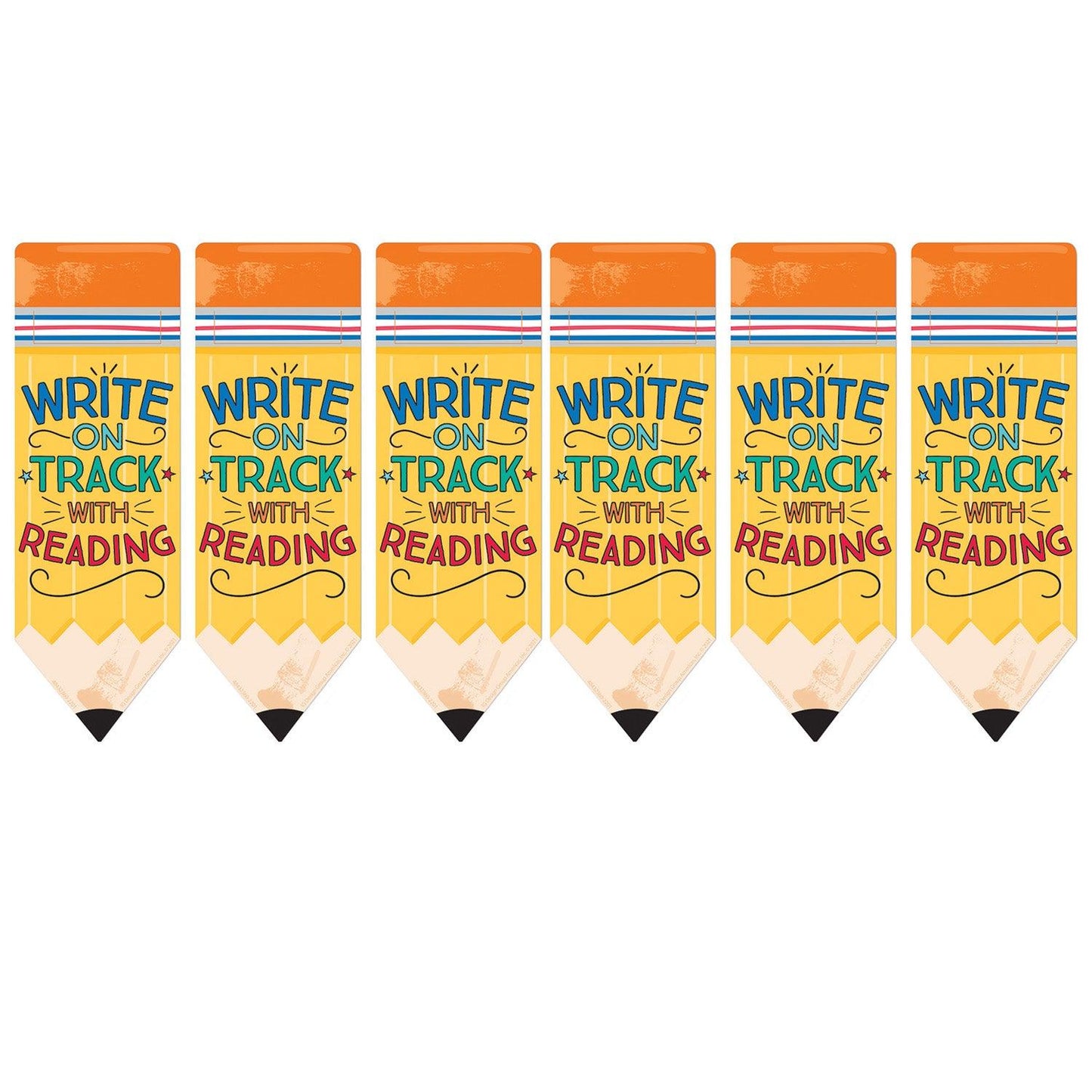 Pencil Write on Track with Reading Bookmarks, 36 Per Pack, 6 Packs - Loomini