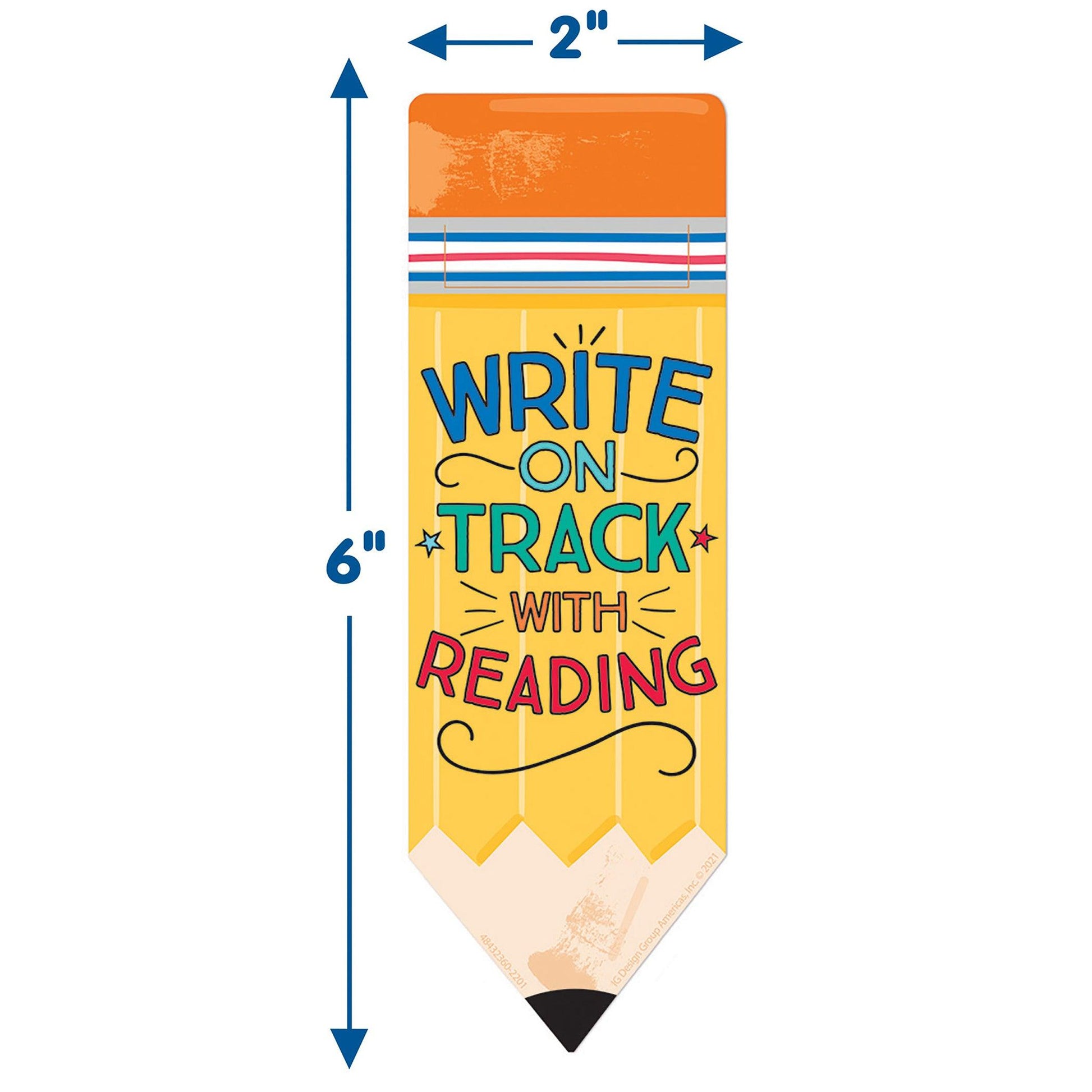 Pencil Write on Track with Reading Bookmarks, 36 Per Pack, 6 Packs - Loomini