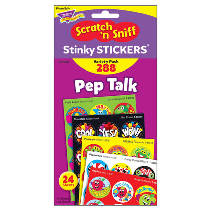 Pep Talk Stinky Stickers® Variety Pack, 288 Count Per Pack, 2 Packs - Loomini