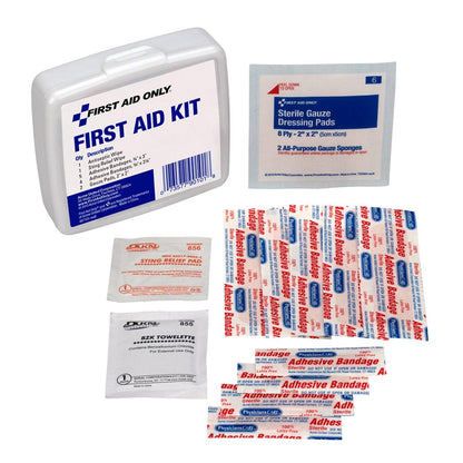 Personal 13-Piece First Aid Kit with Plastic Case, 6 Kits - Loomini