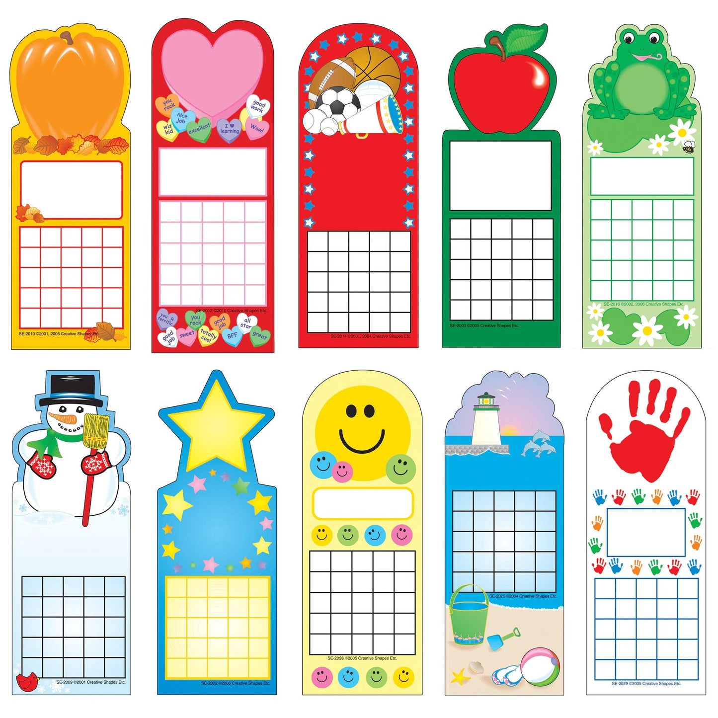 Personal Incentive Charts Seasonal Pack, 240 Charts - Loomini