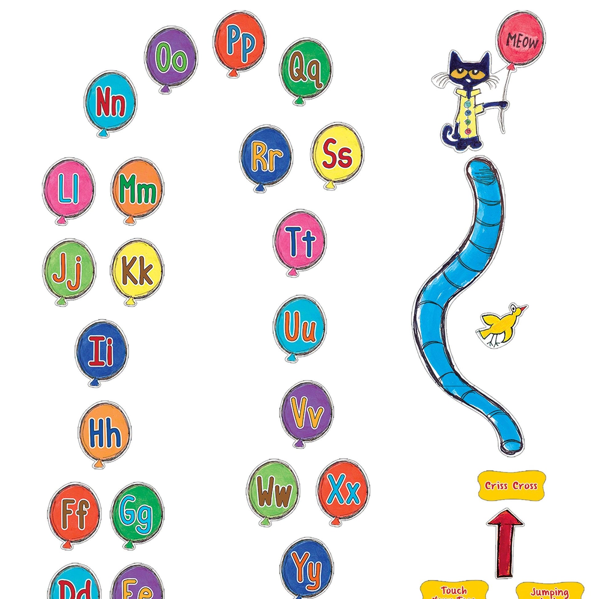 Pete the Cat Alphabet Balloons Sensory Path - Loomini