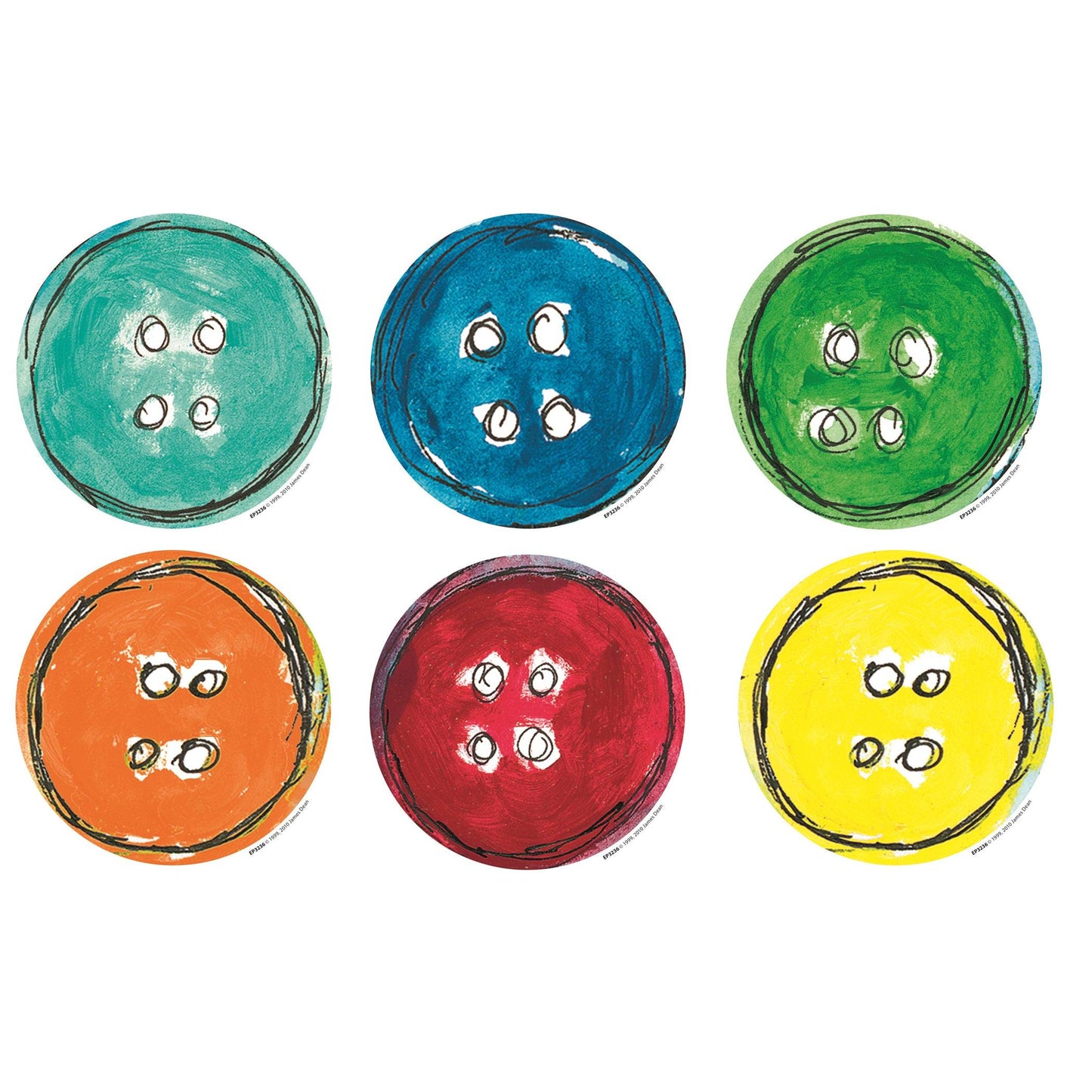 Pete the Cat® Groovy Buttons Accents, 36 Per Pack, 3 Packs - Loomini