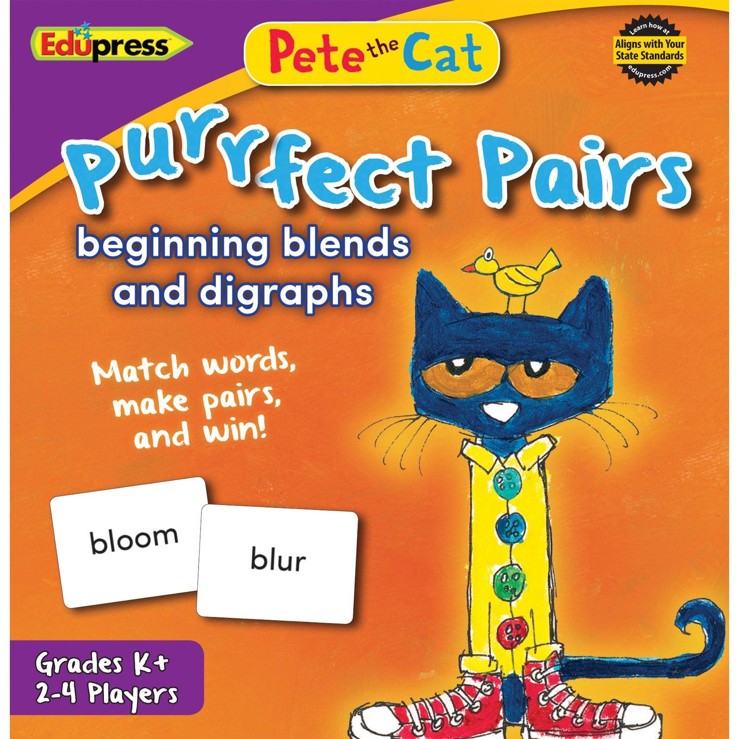 Pete the Cat® Purrfect Pairs Game Beginning Blends and Digraphs - Loomini