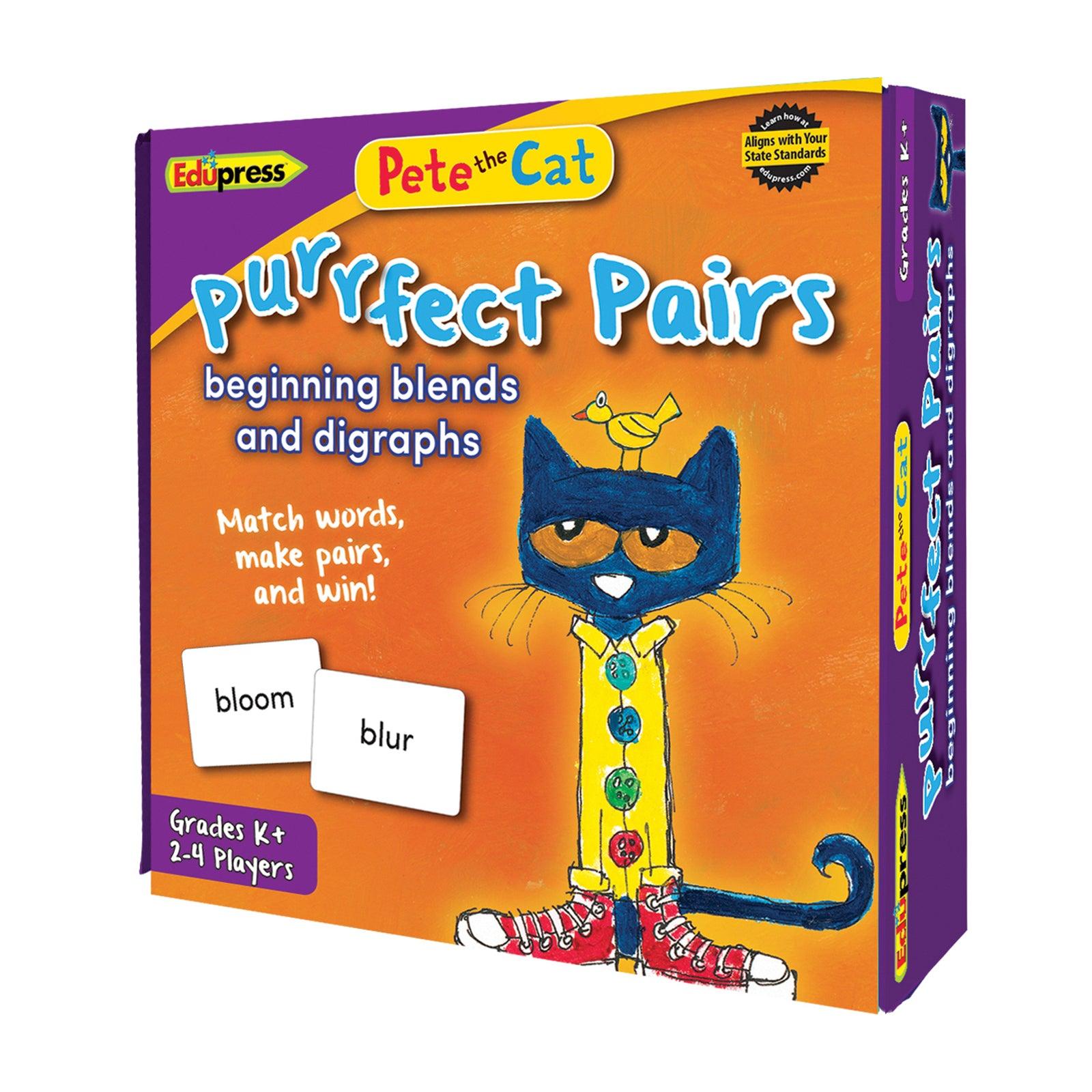 Pete the Cat® Purrfect Pairs Game Beginning Blends and Digraphs - Loomini