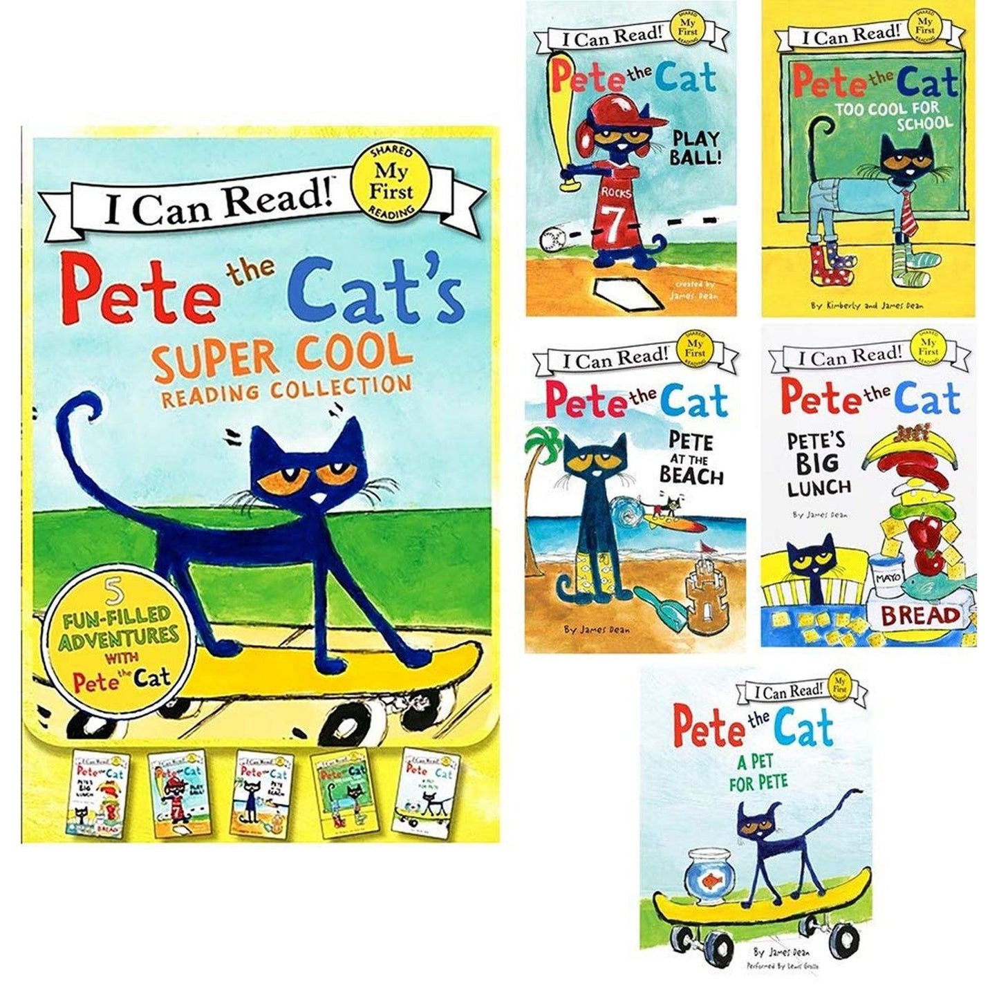 Pete the Cat's Super Cool Reading Collection, Set of 5 - Loomini