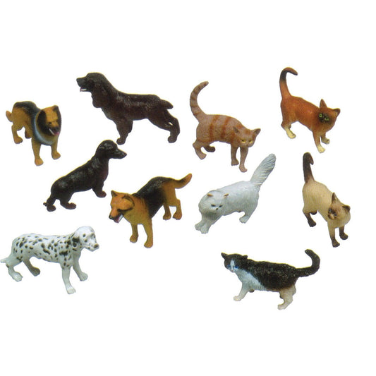 Pets Animal Playset, Set of 10 - Loomini