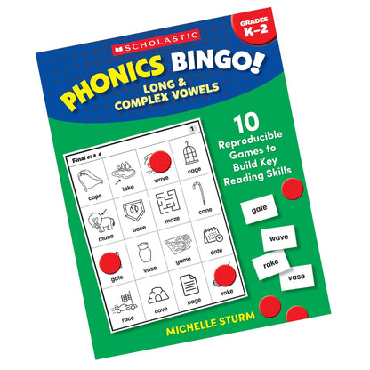 Phonics Bingo: Long & Complex Vowels Activity Book - Loomini