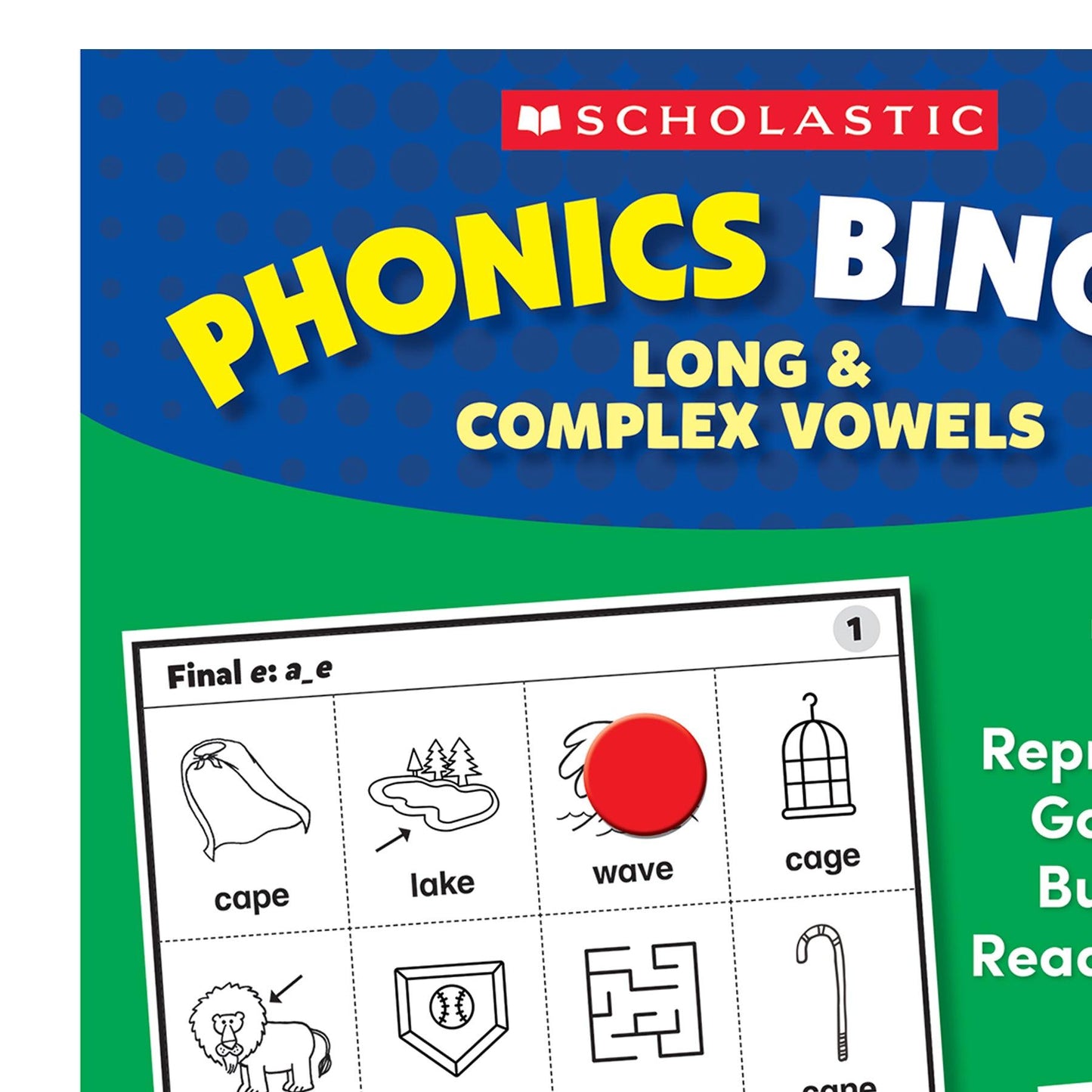 Phonics Bingo: Long & Complex Vowels Activity Book - Loomini