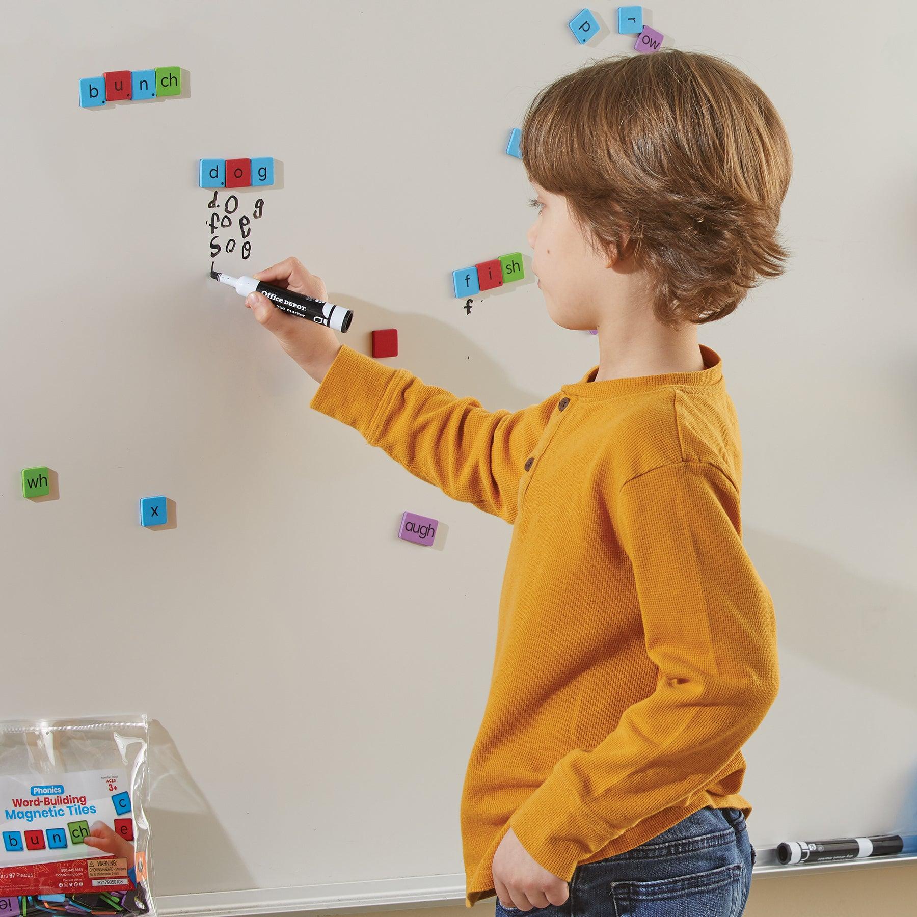 Phonics Word-Building Magnetic Tiles - Loomini