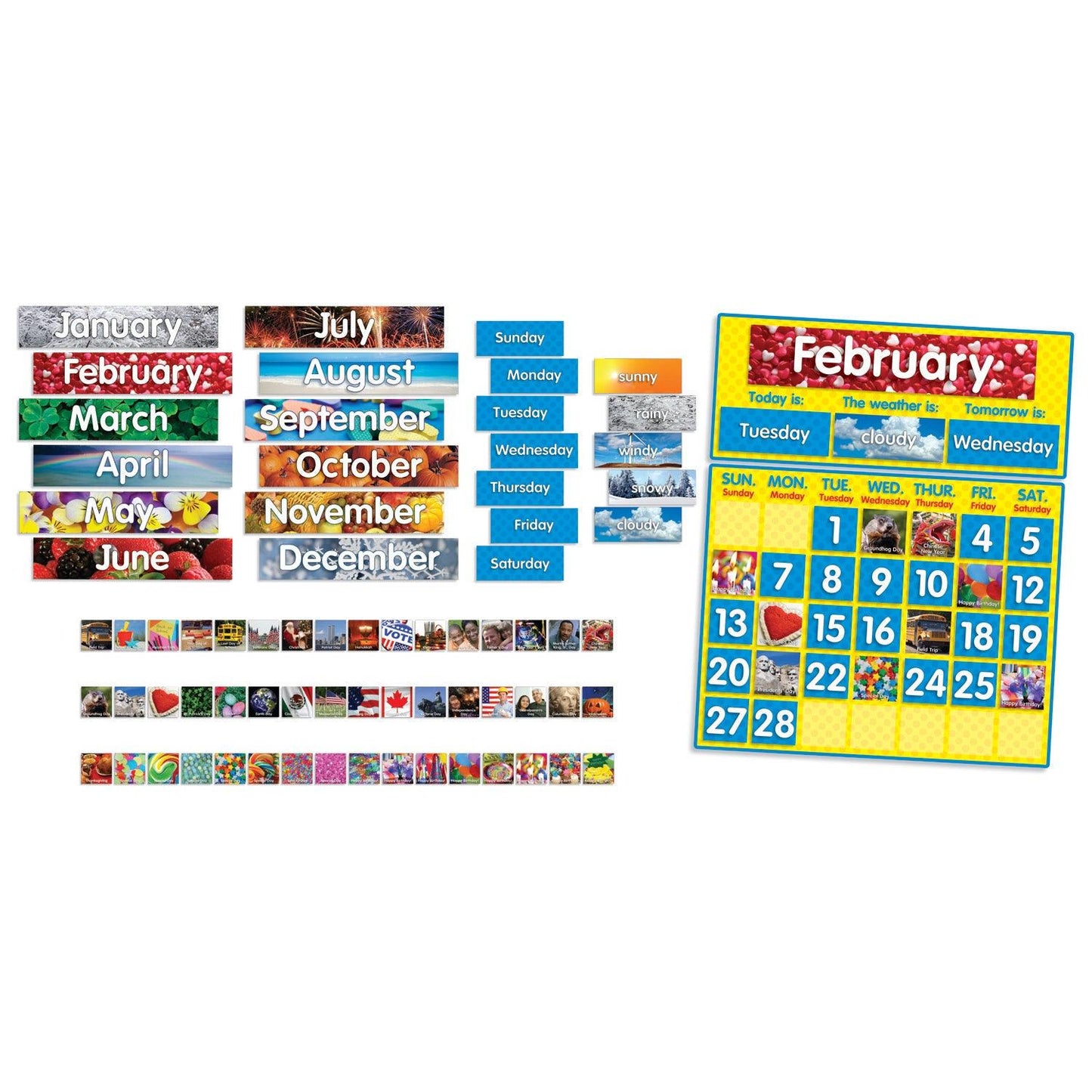 Photo Calendar Bulletin Board, 2 Sets - Loomini