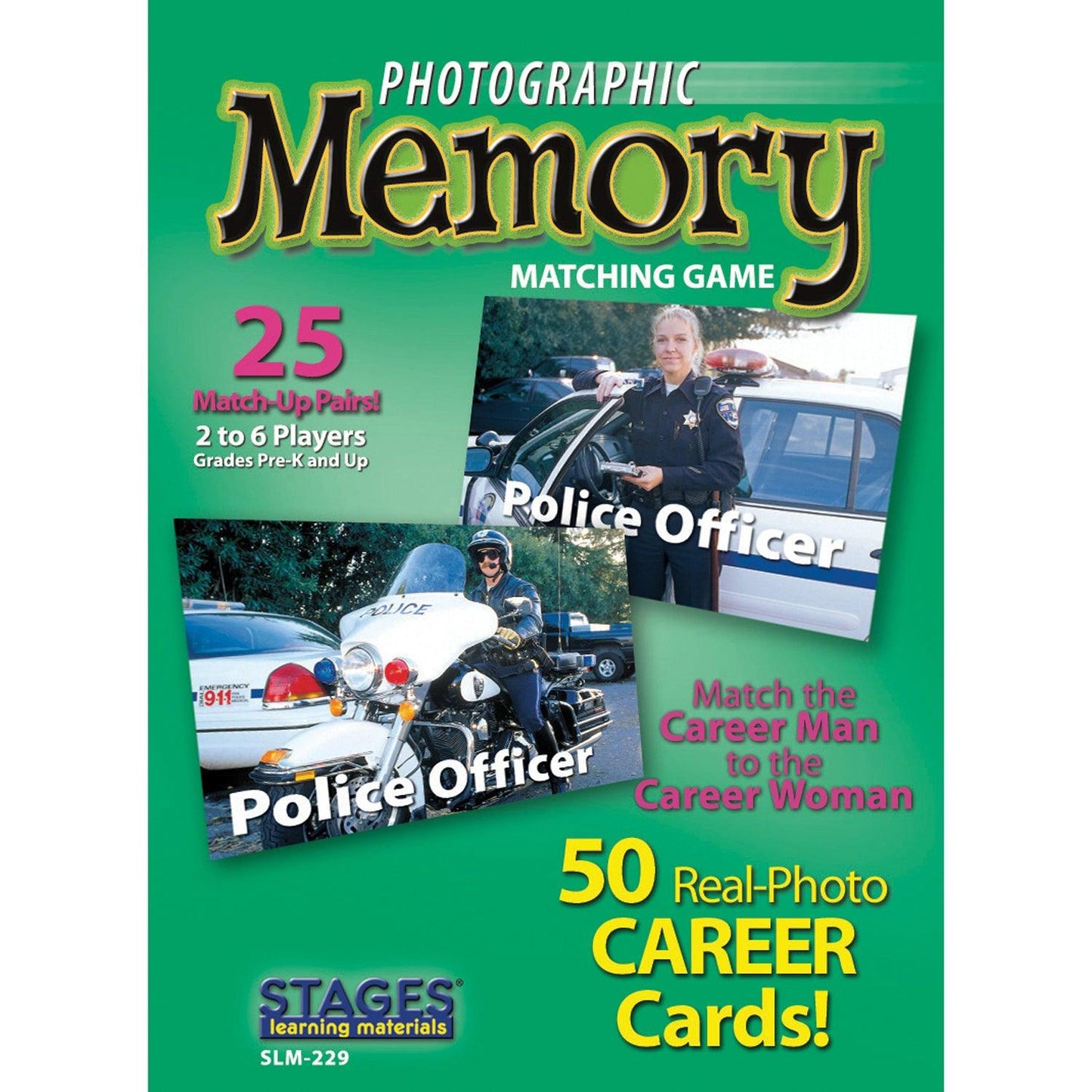 Photographic Memory Matching Game, Careers, Pack of 3 - Loomini