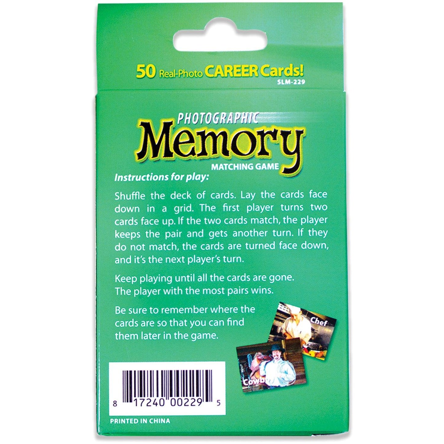 Photographic Memory Matching Game, Careers, Pack of 3 - Loomini