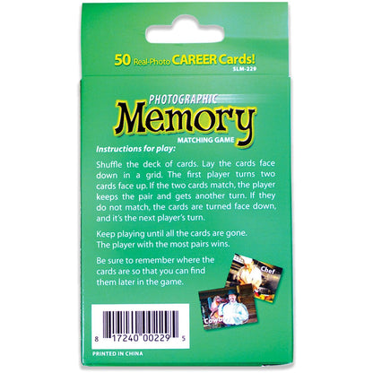 Photographic Memory Matching Game, Careers, Pack of 3 - Loomini