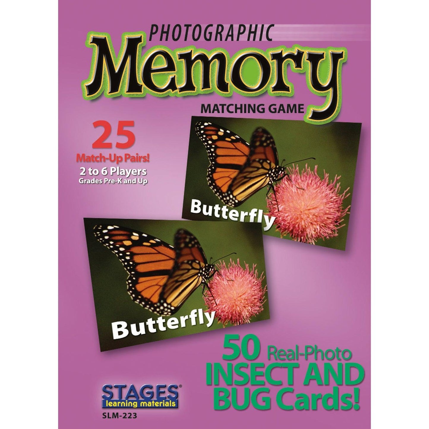 Photographic Memory Matching Game, Insects & Bugs, Pack of 3 - Loomini