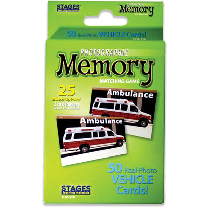 Photographic Memory Matching Game, Vehicles, Pack of 3 - Loomini