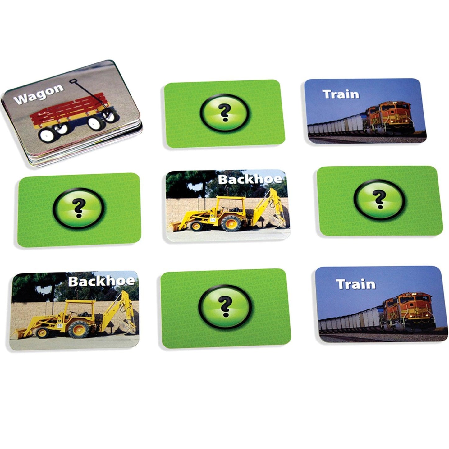 Photographic Memory Matching Game, Vehicles, Pack of 3 - Loomini