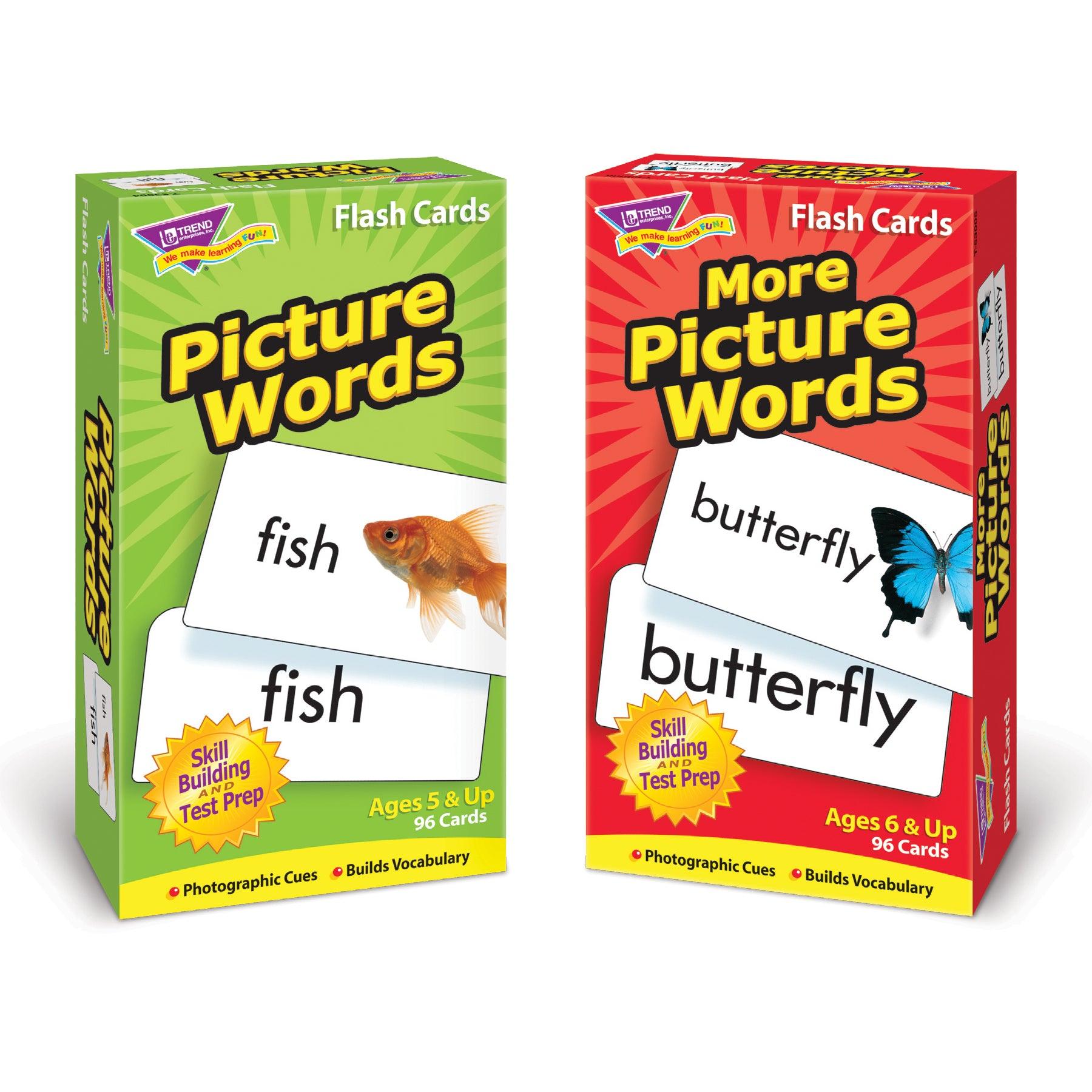 Picture Words Skill Drill Flash Cards Assortment - Loomini