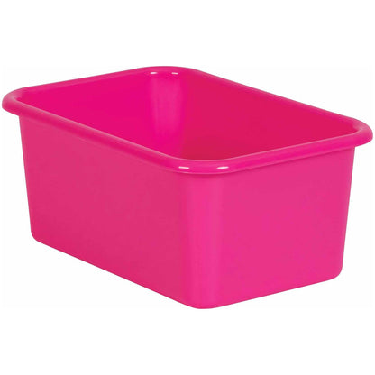 Pink Small Plastic Storage Bin, Pack of 6 - Loomini