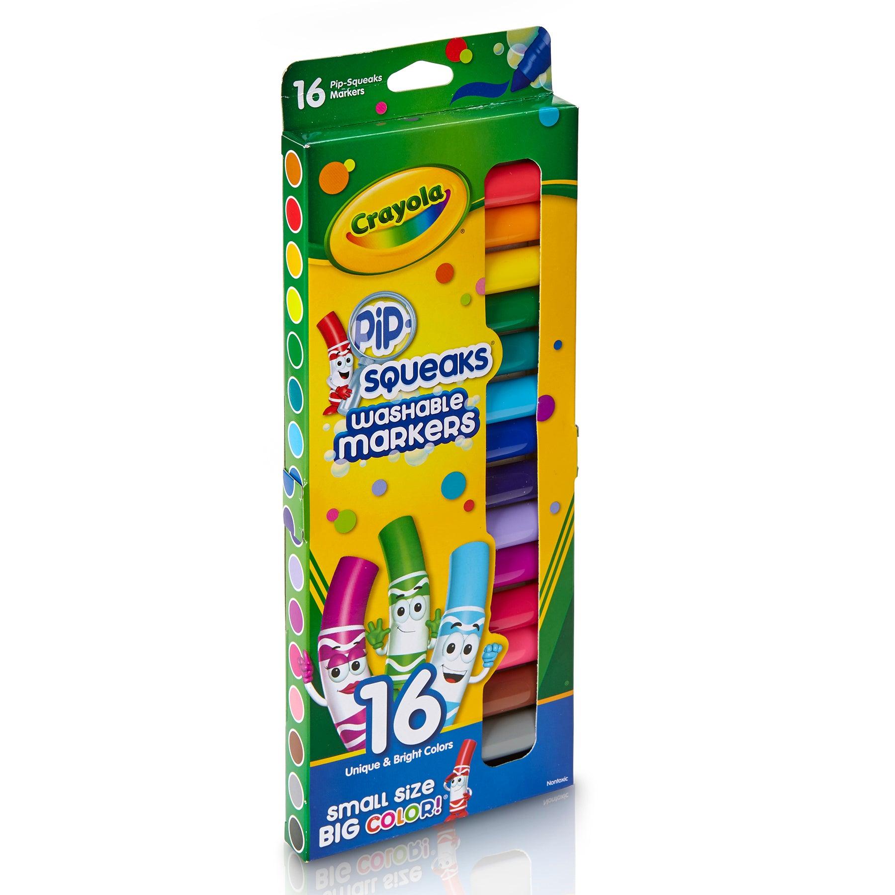 Pip Squeaks Washable Markers, Conical Tip, 16 Per Box, 3 Boxes - Loomini