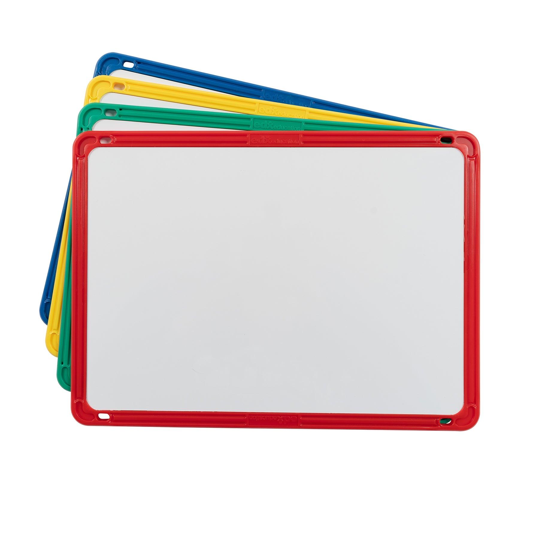 Plastic Framed Metal Whiteboards - Four Colors - Set of 4 - Loomini