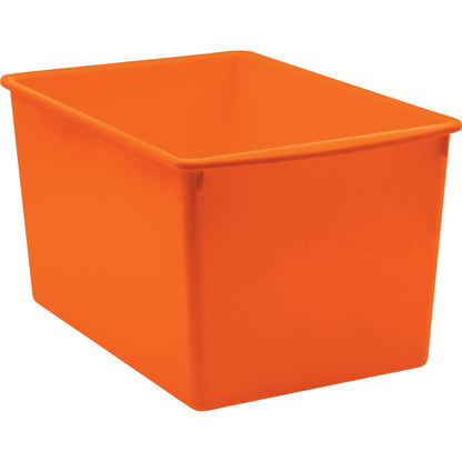 Plastic Multi-Purpose Bin, Orange, Pack of 6 - Loomini