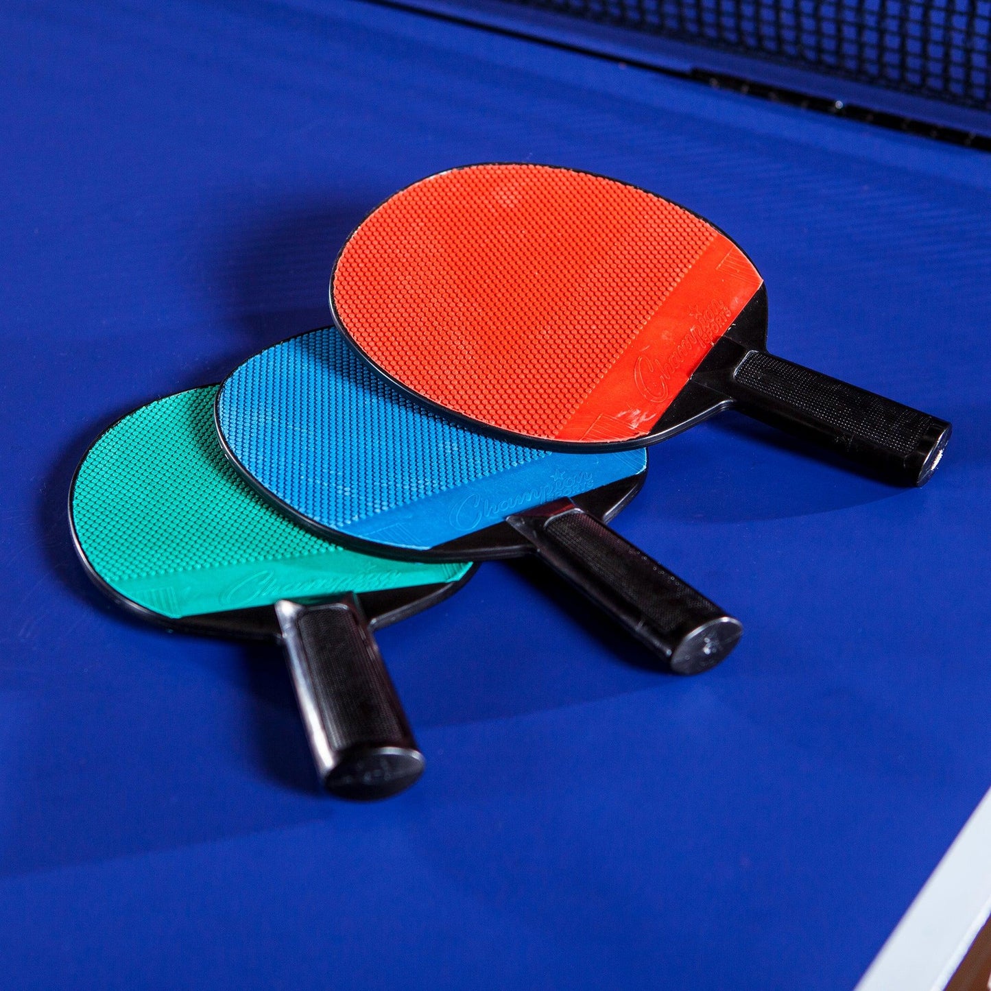 Plastic Rubber Face Table Tennis Paddle, Pack of 6 - Loomini