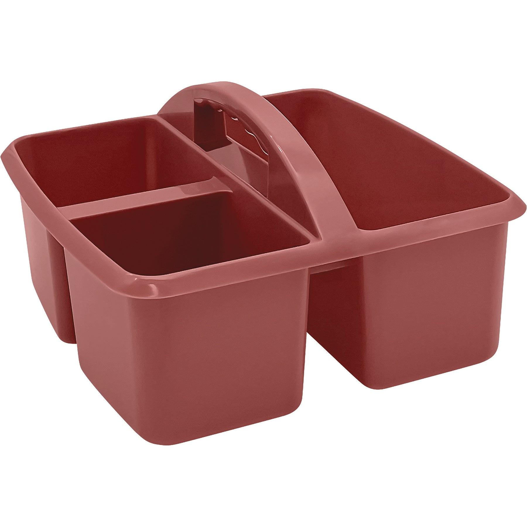 Plastic Storage Caddy, Deep Rose, Pack of 6 - Loomini