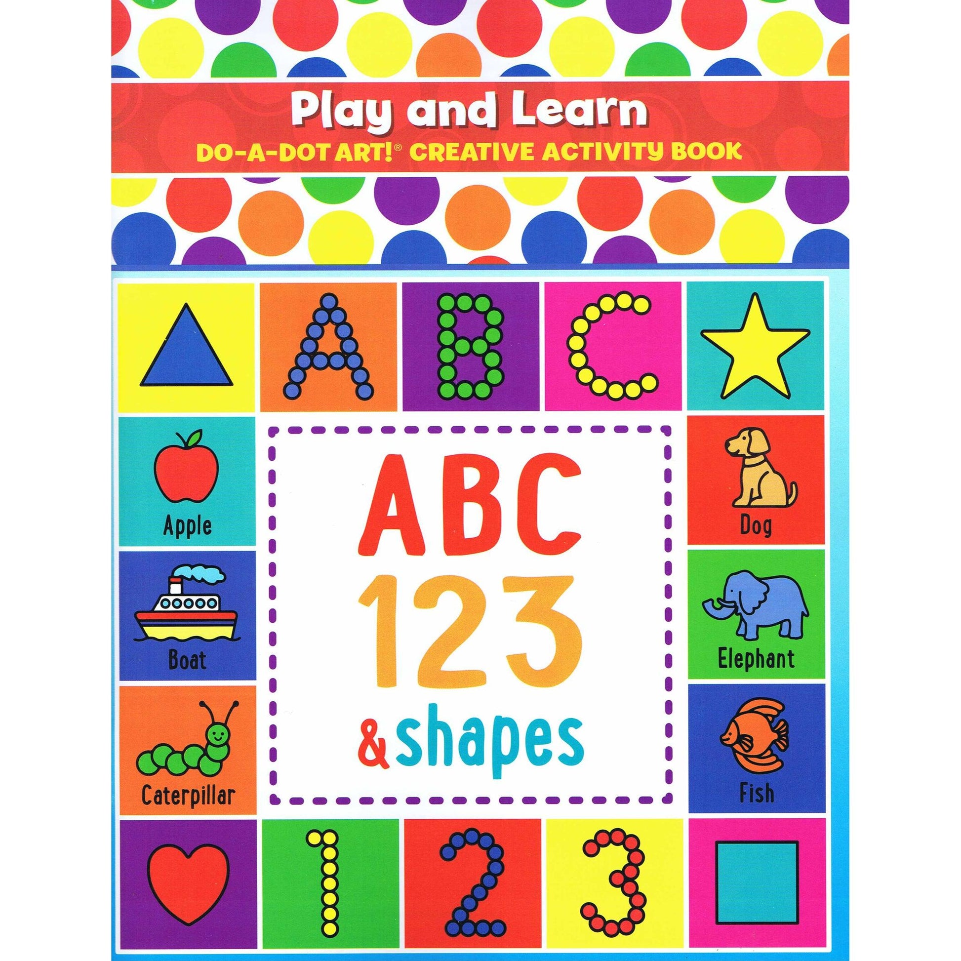 Play & Learn ABC Numbers & Shapes Creative Art & Activity Book, Pack of 6 - Loomini