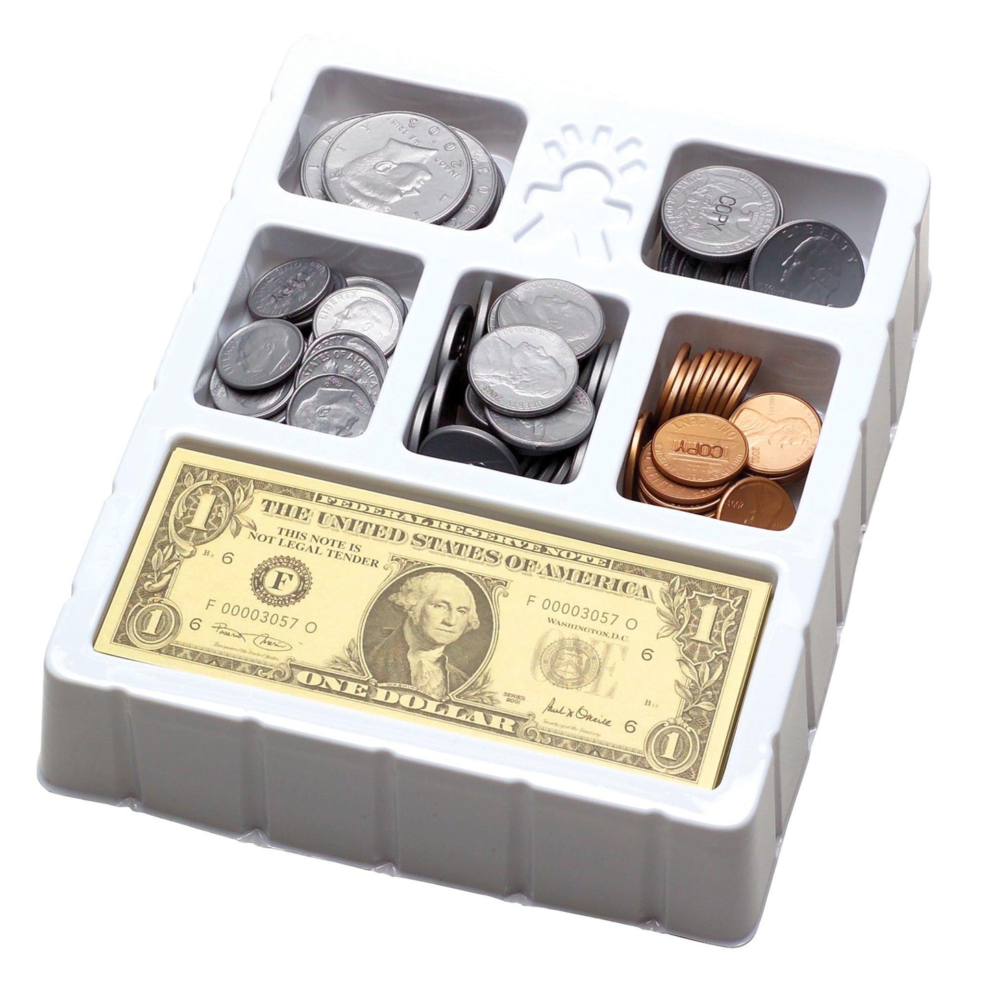 Play Money, Coins & Bills Tray - Loomini