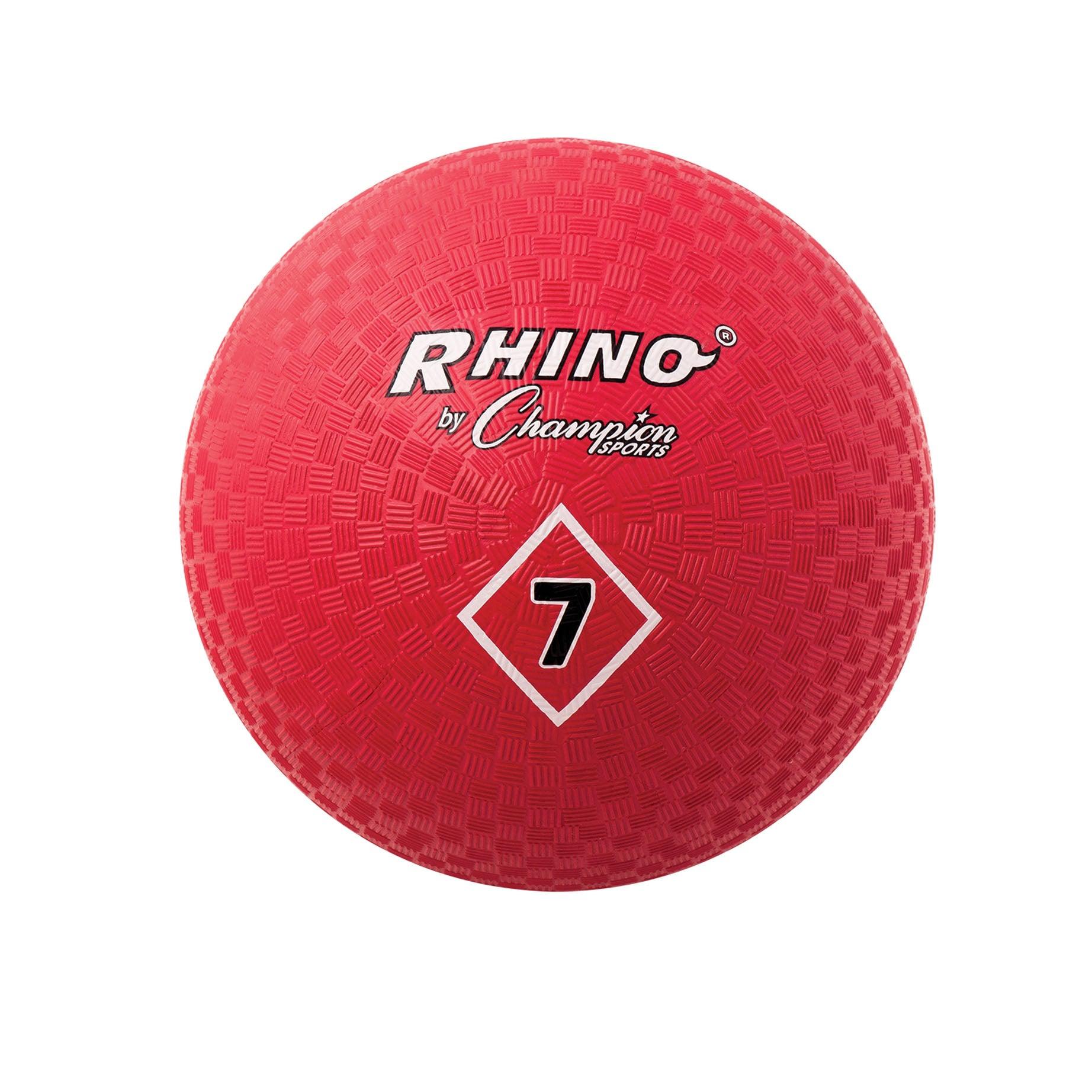 Playground Ball, 7", Red, Pack of 3 - Loomini