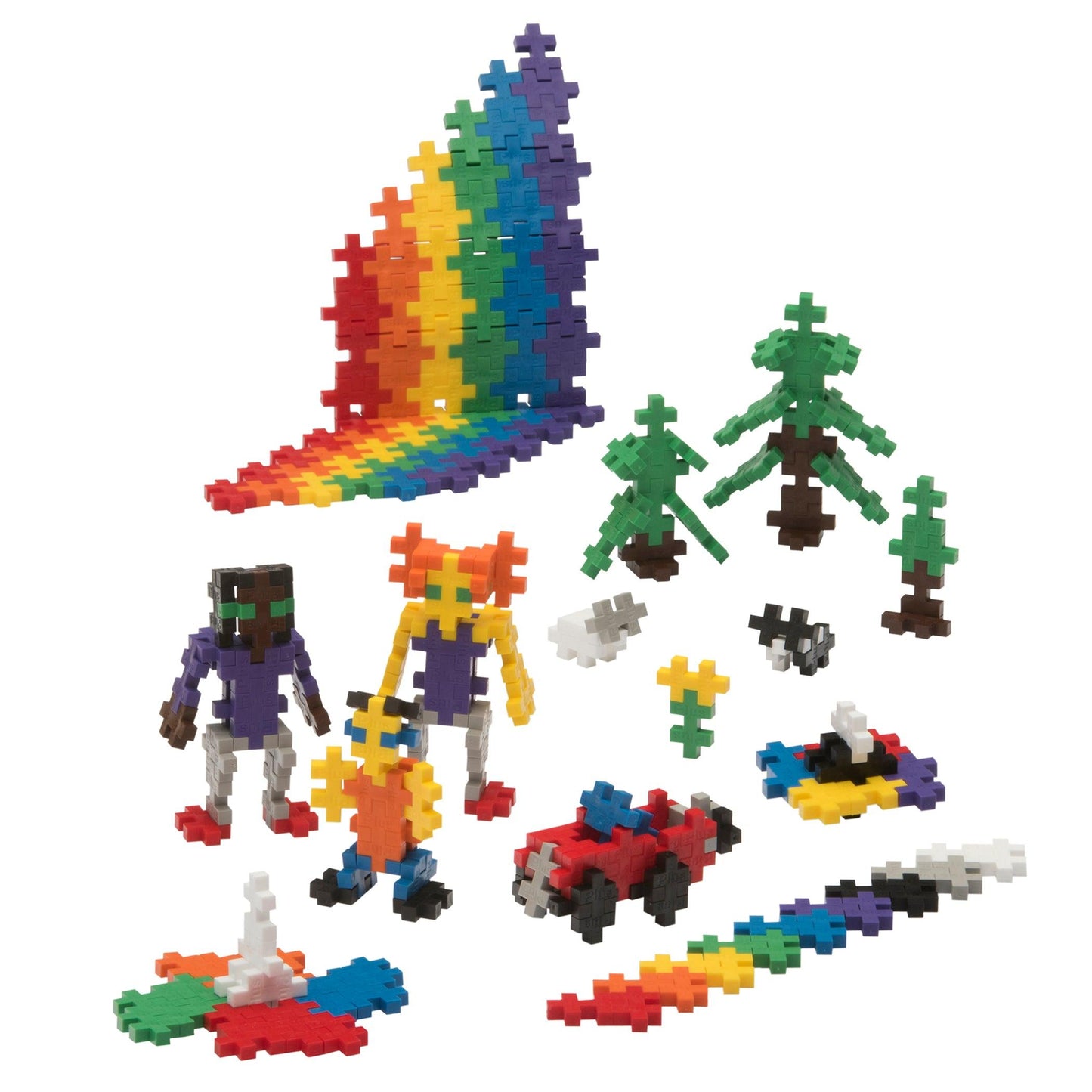Plus-Plus® School Set, Assorted Colors, 3600 Pieces with 12 Baseplates - Loomini