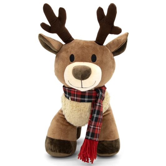 Plushible Plush Reindeer Stuffed Animal Holiday Deer Characters with Antlers Toy for Girl Boy Baby and Toddler Christmas Decor Animals Medium Plushie Toys 14 Inch Randall - Loomini