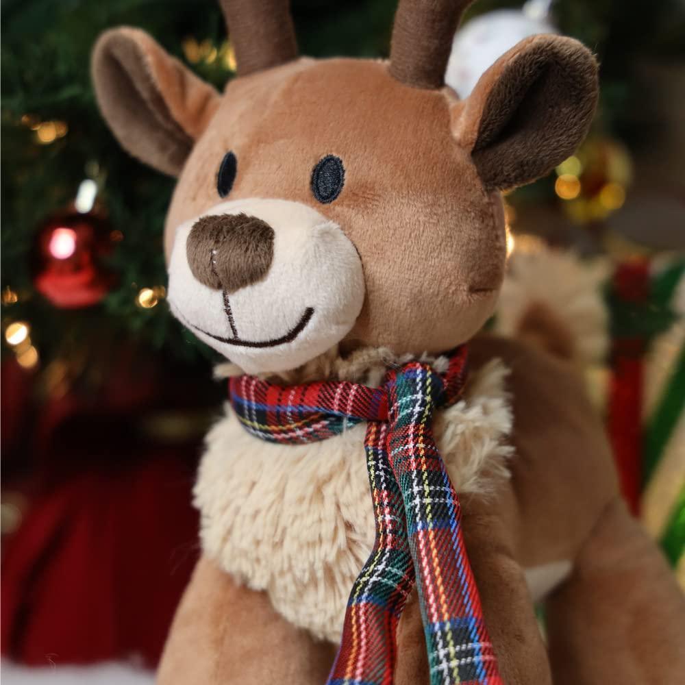 Plushible Plush Reindeer Stuffed Animal Holiday Deer Characters with Antlers Toy for Girl Boy Baby and Toddler Christmas Decor Animals Medium Plushie Toys 14 Inch Randall - Loomini