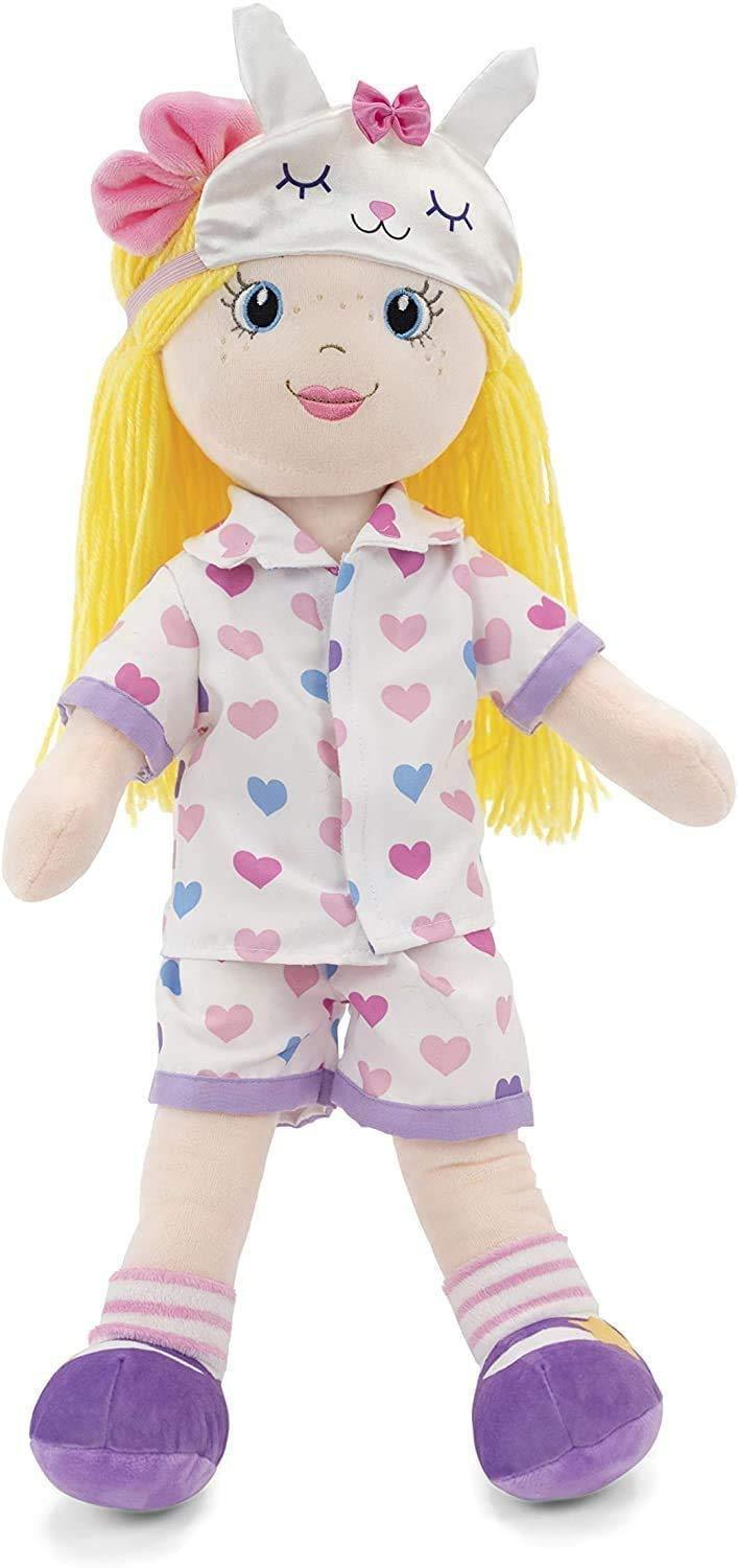 Plushible Soft Baby Doll 18 Inch Rag Dolls for Girls Infants Babies My First Plush for 1 Year Old Blonde Yarn Hair Girl Toys Eimmie - Loomini