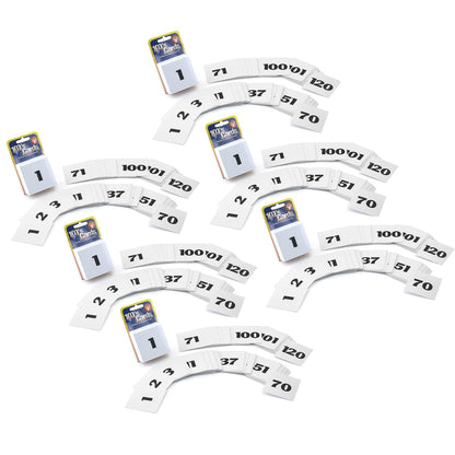 Pocket Chart Number Cards, 2" x 2", 100 Per Pack, 6 Packs - Loomini