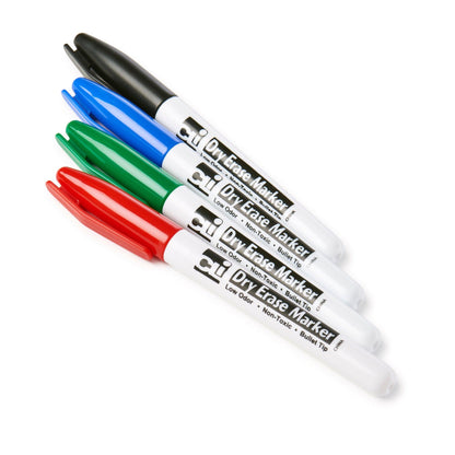 Pocket Style Dry Erase Markers, Bullet Tip, Assorted Colors, 4 Per Pack, 12 Packs - Loomini