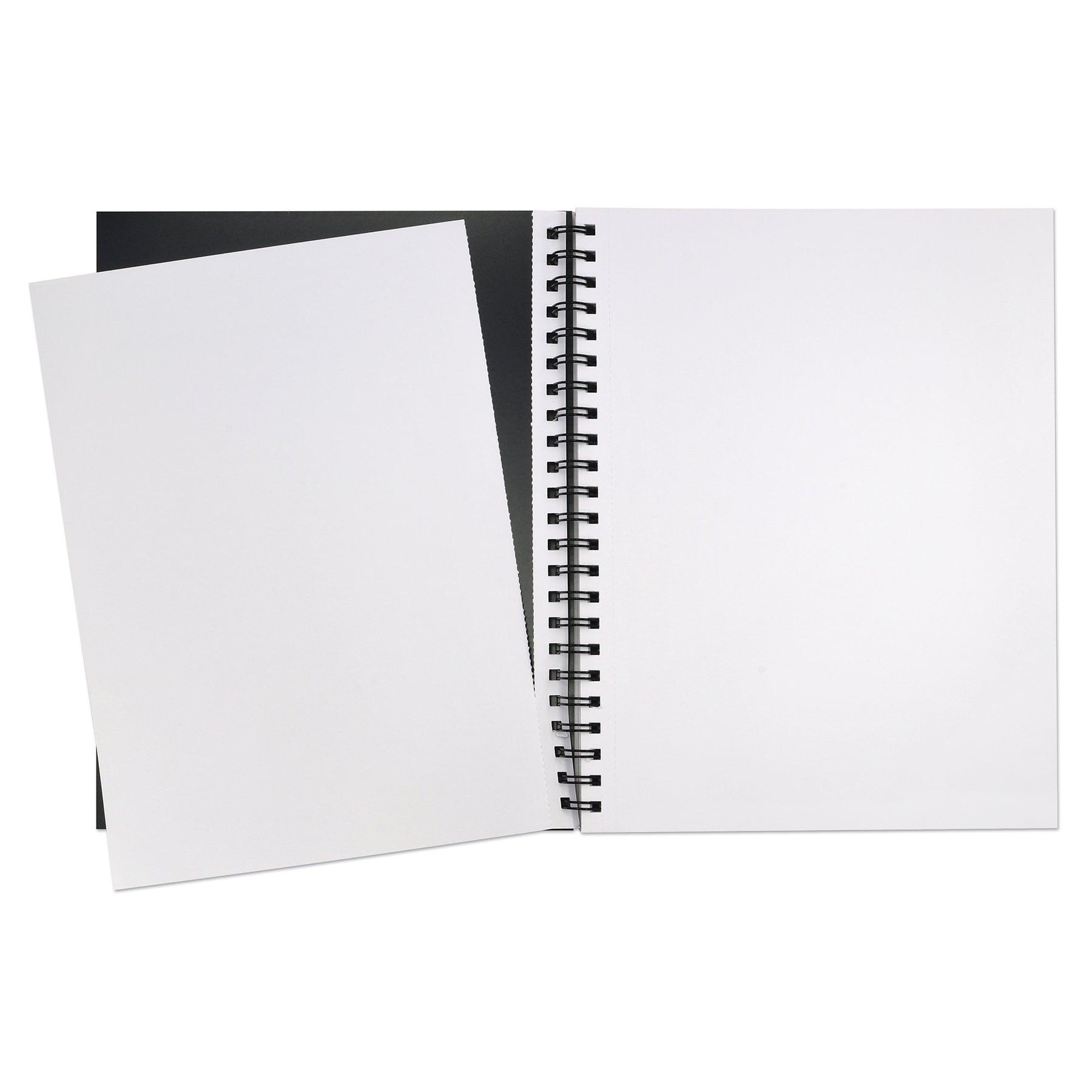 Poly Cover Sketch Book, Heavyweight, 12" x 9", 75 Sheets, Pack of 3 - Loomini